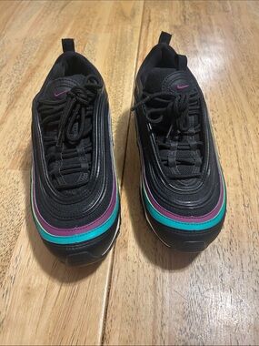 Nike Air Max 97 Black Grape Purple Teal Women's Size 6.5